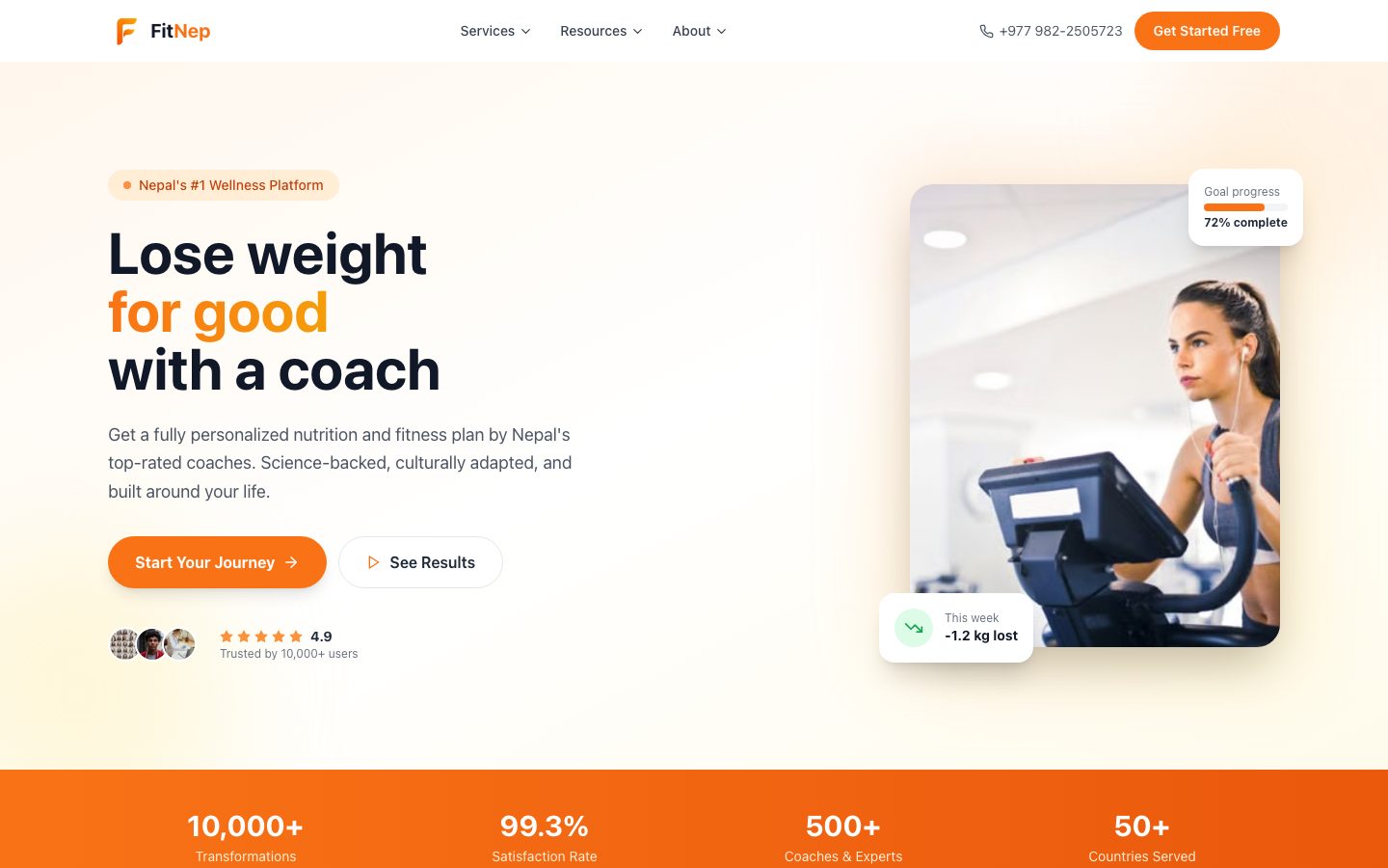Fitnepx website screenshot