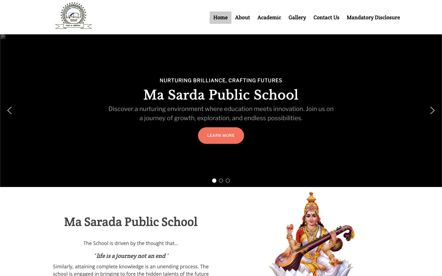Masara DAPS website screenshot