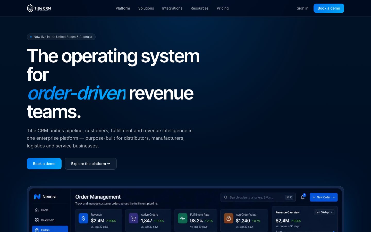 Title Order Management CRM