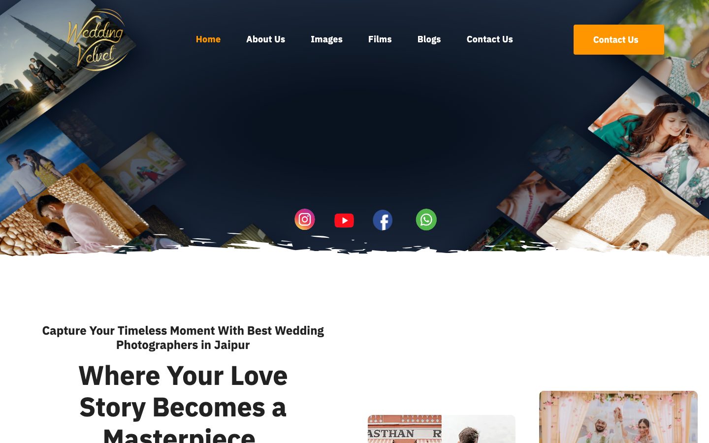 Wedding Velvet website screenshot